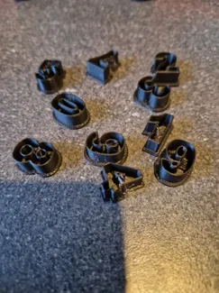 Number cookie cutters.