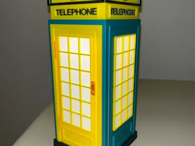 Phone Booth Lamp (Multi-color Print in Place / Compatible with KC007)