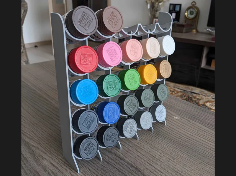 Minimal vertical paint rack for Mr.Hobby/Tamiya