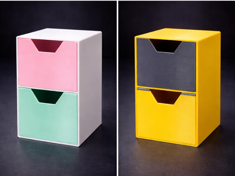 Modular Two Drawer Storage Box 140x125x210mm