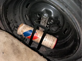 Spare Tire Air Canister Bungee