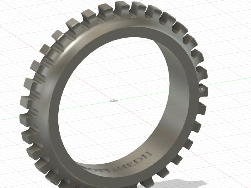BOTTAMEDI Luxury Gear Ring Grade Castable STL