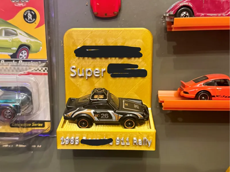 1:64 Scale Vehicle Wall Mount - Customizable