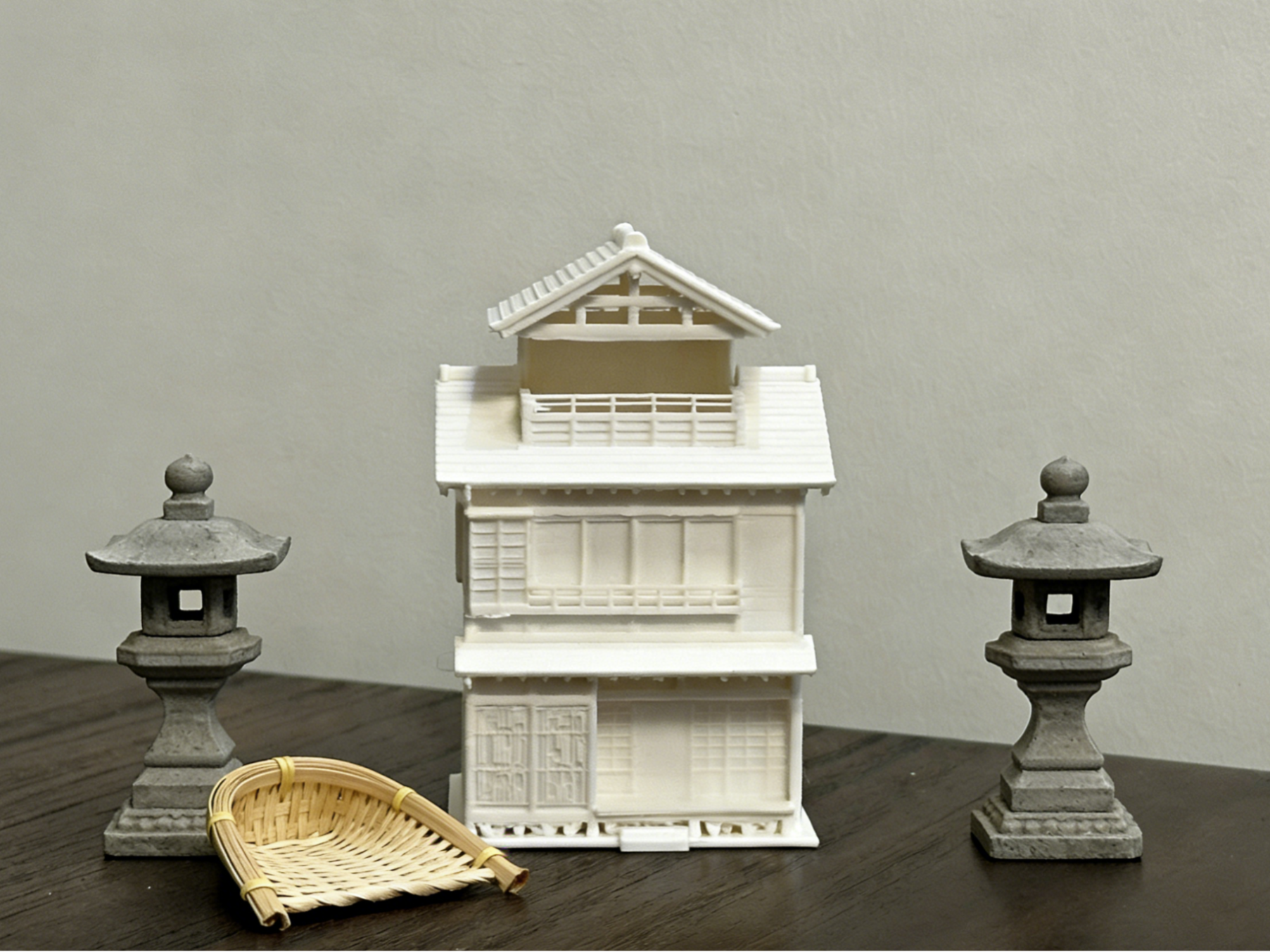 日式三层建筑小屋  微缩建筑
