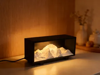 雪山夜灯