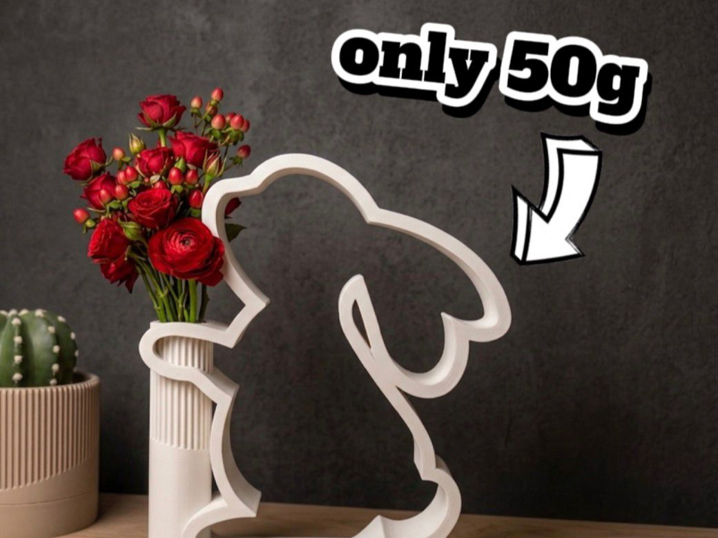 Cute Bunny Vase | Lightweight (50g) | Easter Decor