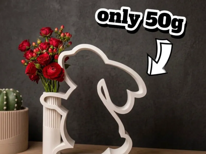 Cute Bunny Vase | Lightweight (50g) | Easter Decor