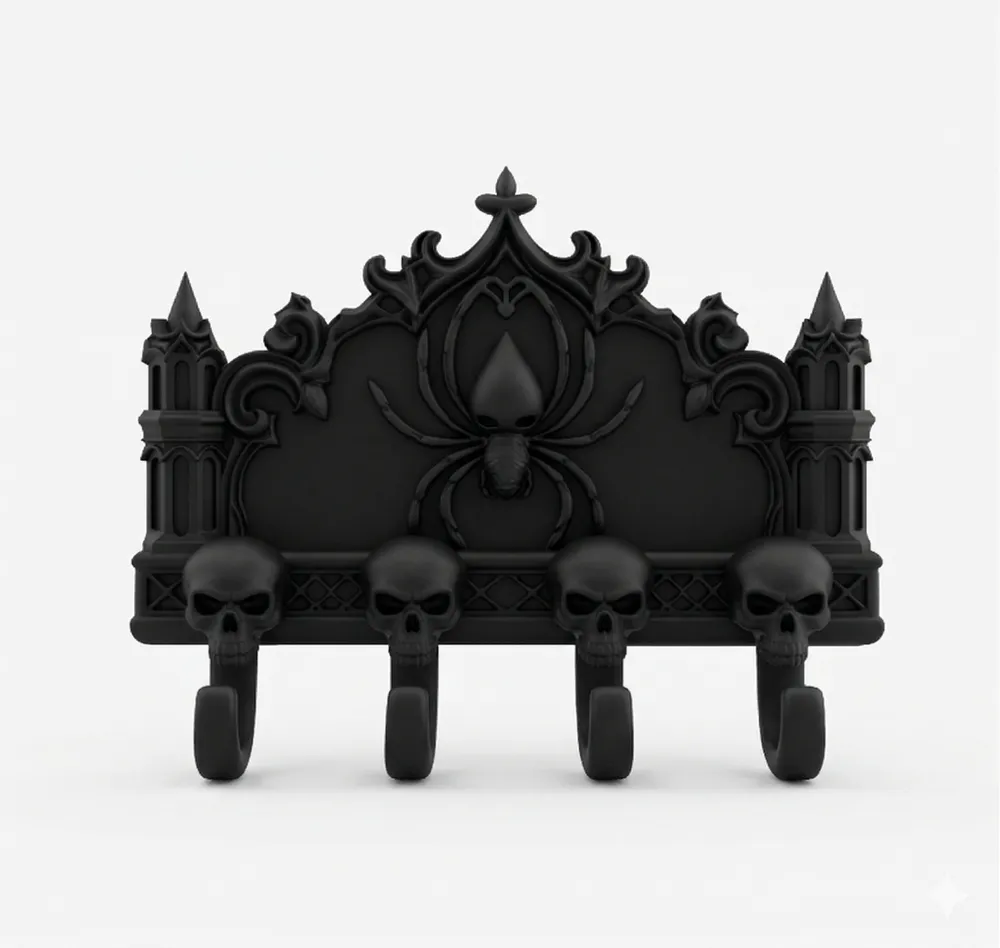 Gothic Cathedral Spider Key Holder - Free 3D Print Model - MakerWorld