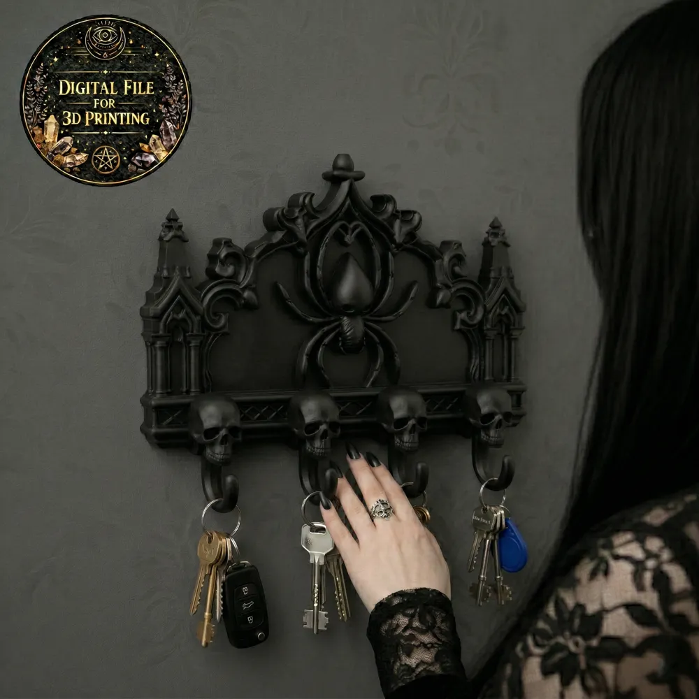 Gothic Cathedral Spider Key Holder - Free 3D Print Model - MakerWorld