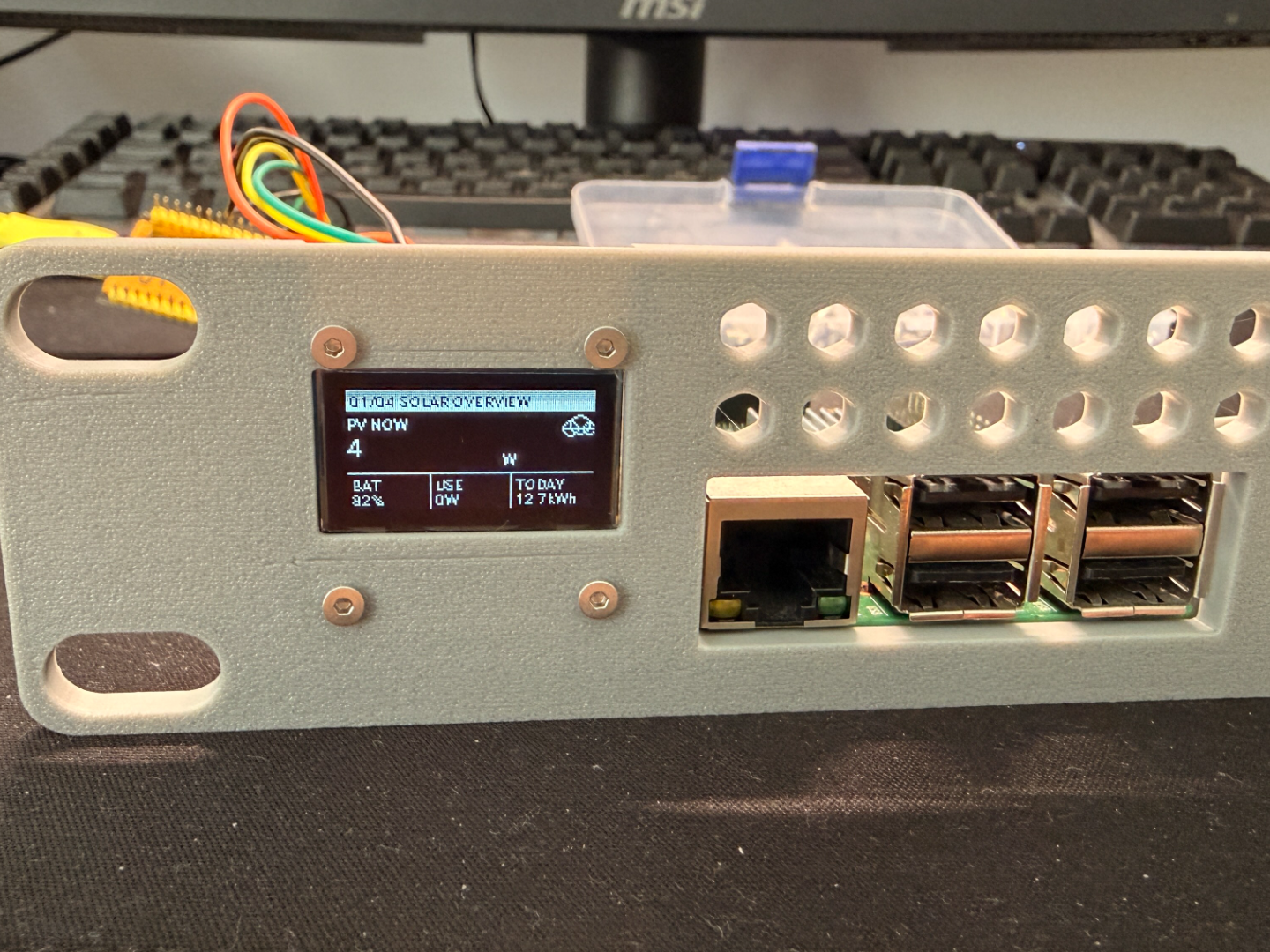 Dual Raspberry Pi 3-5, I2C Disp 10 Rack Montage