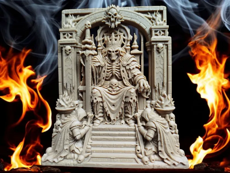 UNDERWORLD THRONE – FDM FRIENDLY BAS-RELIEF 