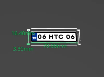 Configurable License Plate