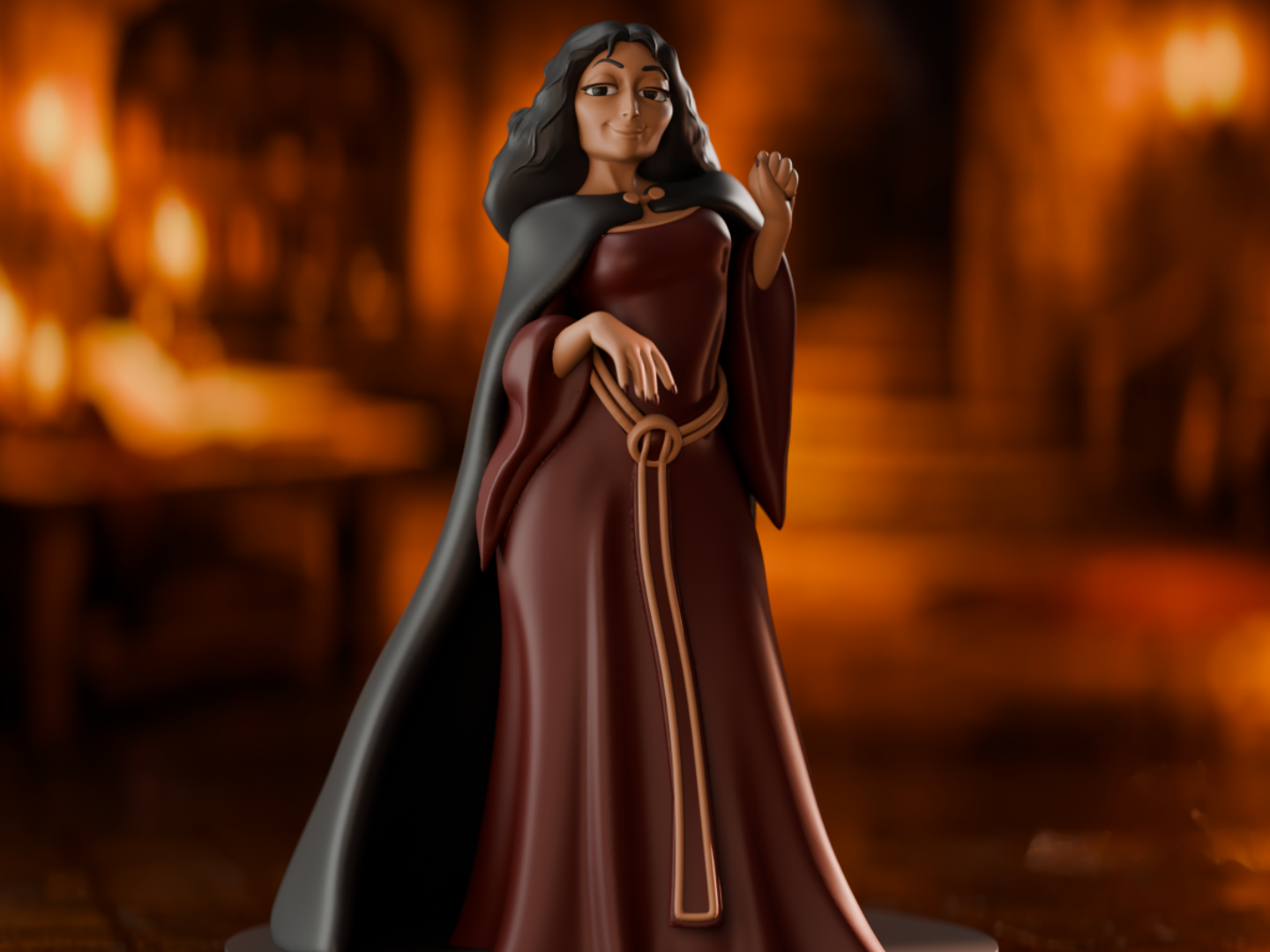 Tangled Mother Gothel Figure - Disney Villain Art