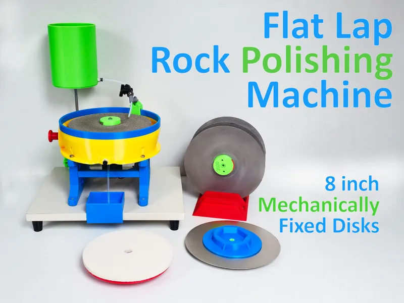 Flat Lap Rock Polishing Machine with Fixed Disks
