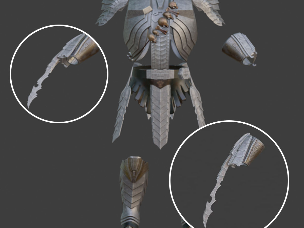Part 7 of 8. Predator armour set - Right Bracelet
