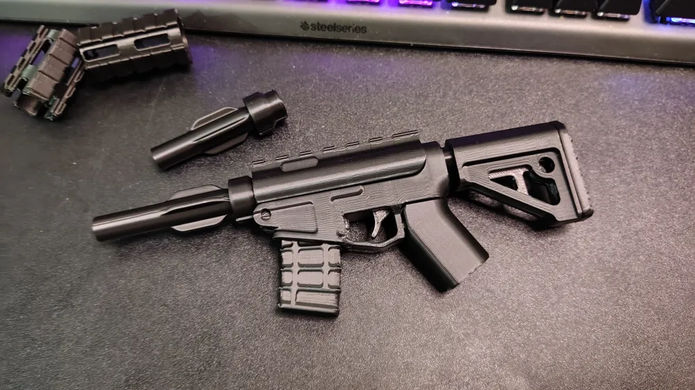 AR-15 / M4 Fidget Barrel & Handguard Mod - Free 3D Print Model - MakerWorld