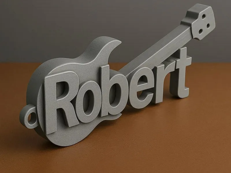 Robert Guitar Name Sculpture