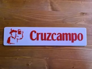 Cruzcampo bar sign for mancave/sports bar