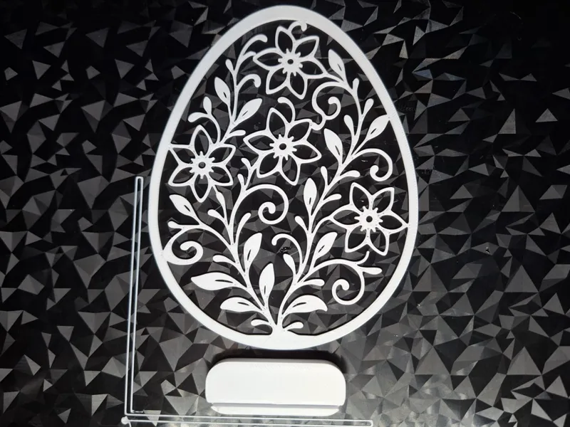 Easter egg silhouette decor