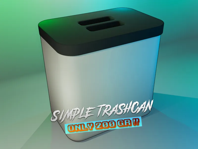 Simple desk trashcan