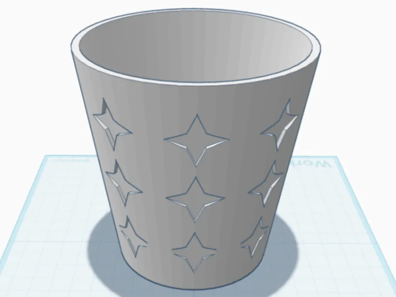 star patern plant pot