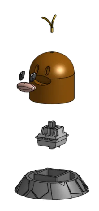 Alolan Diglett Fidget Switch Clicker - Free 3D Print Model - MakerWorld