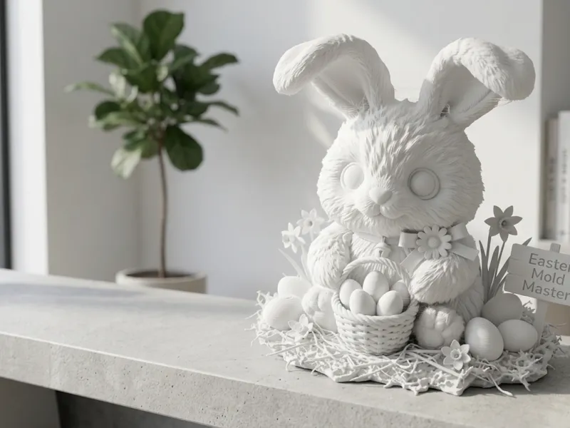 cute easter bunny with sign ( you can write on it)