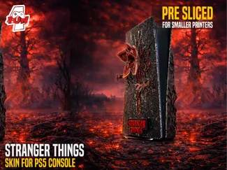 STRANGER THINGS PS5 CONSOLE COVER/SKIN–PRE-SLICED