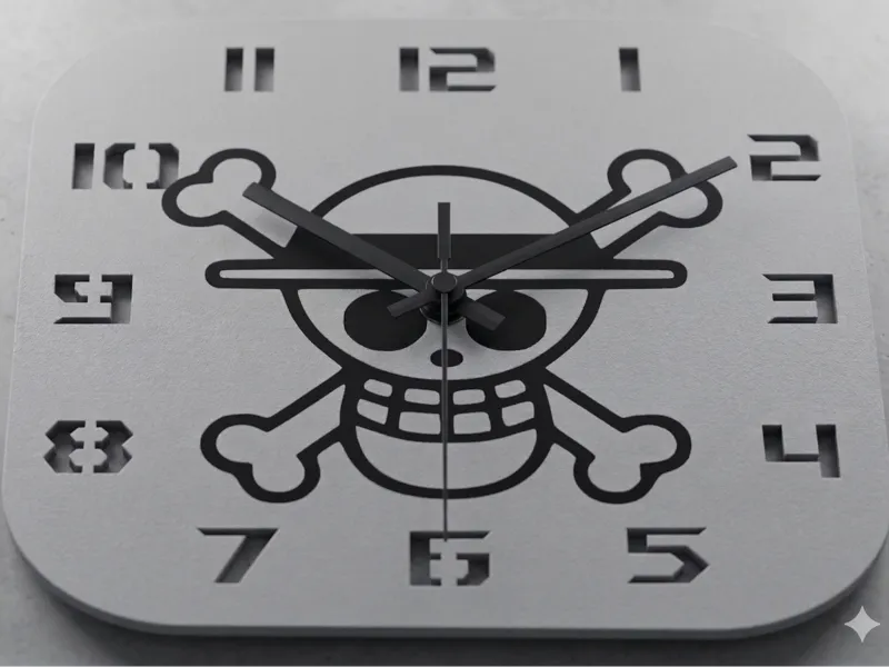One Piece -Pirates Jolly Roger Clock Face