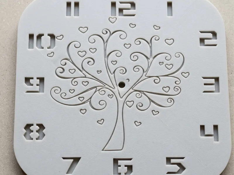 Elegant Heart Tree Wall Clock Face