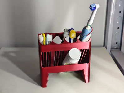 Draining Toothbrush Holder for Fully Drying Toothpaste and Toothbrushes