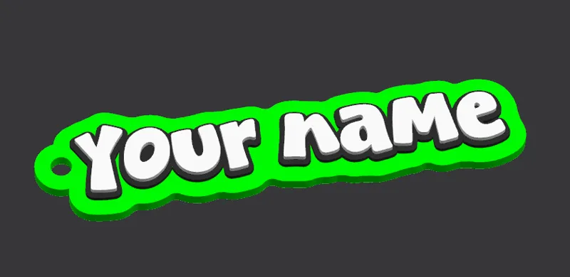 Custom Name Keychain
