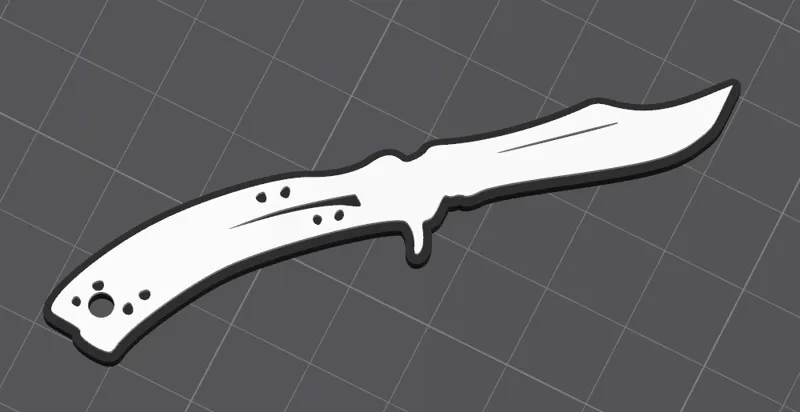 Butterfly Knife Keychain