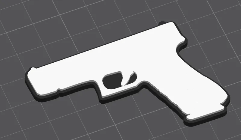 Pistol Keychain inspired by Glock 17
