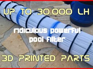 Powerful pool filter for rapid pool cleaning.