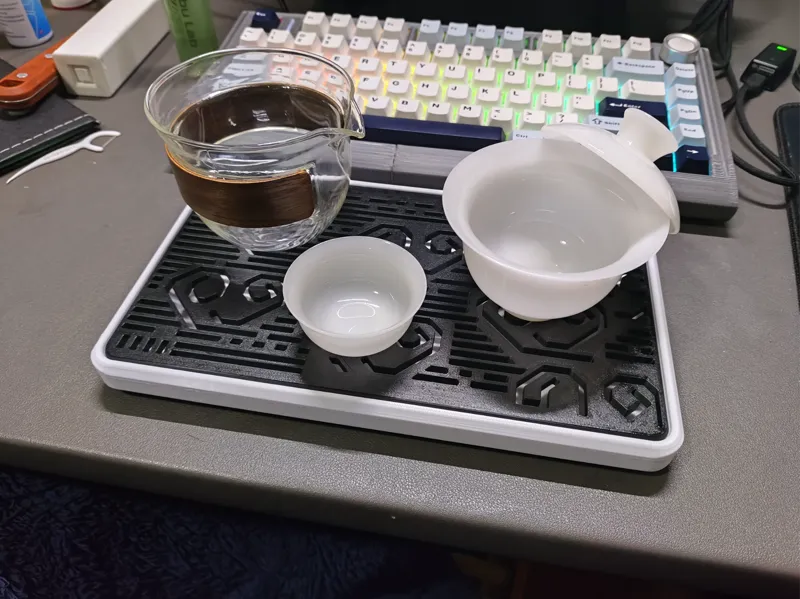 单人自饮 新中式 祥云纹茶盘
