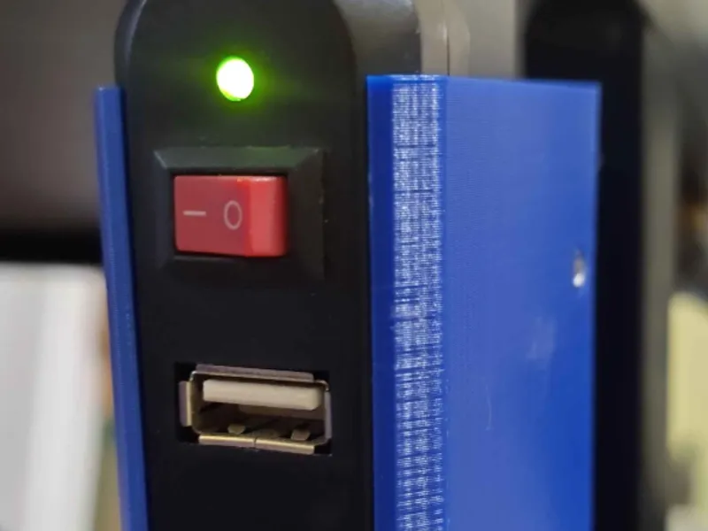 Desk mount for power strip looking USB hub