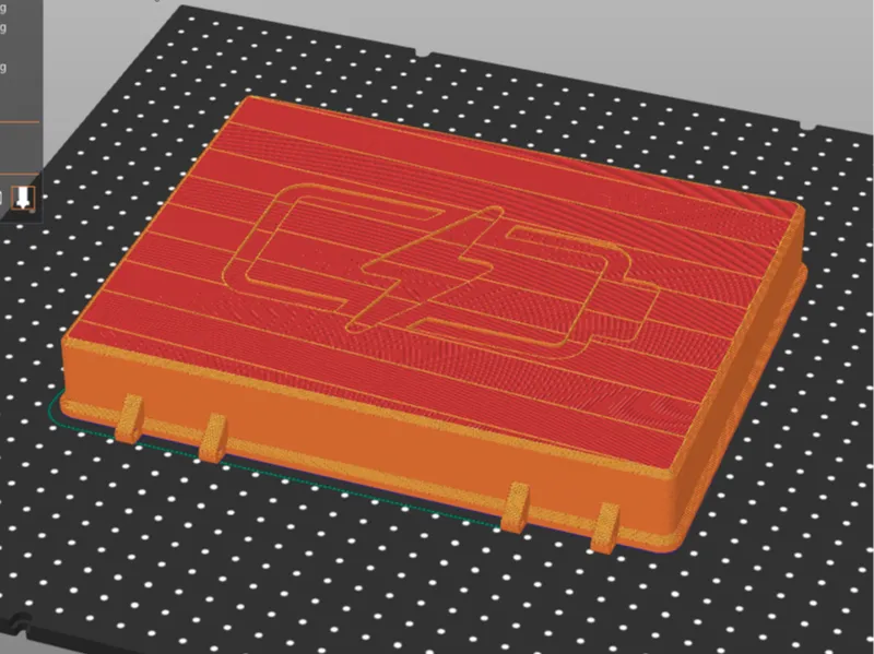 Battery Box Lid Embossed