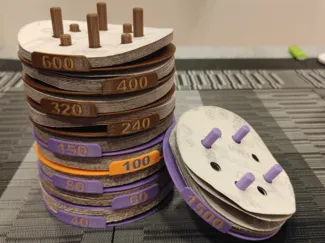Sanding Disc Dispenser 125mm with labels 40-2000