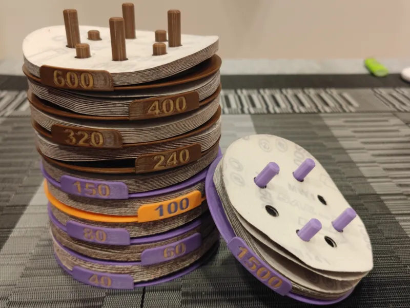 Sanding Disc Dispenser 125mm with labels 40-2000