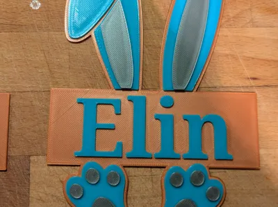 Elin Easter Name Tag