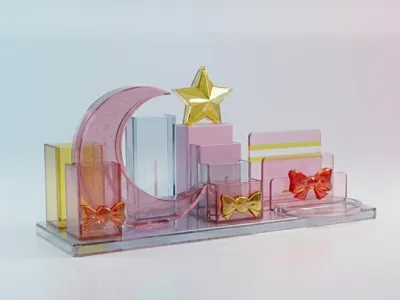 Magical girl themed make up organizer 