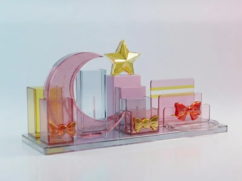 Magical girl themed make up organizer 
