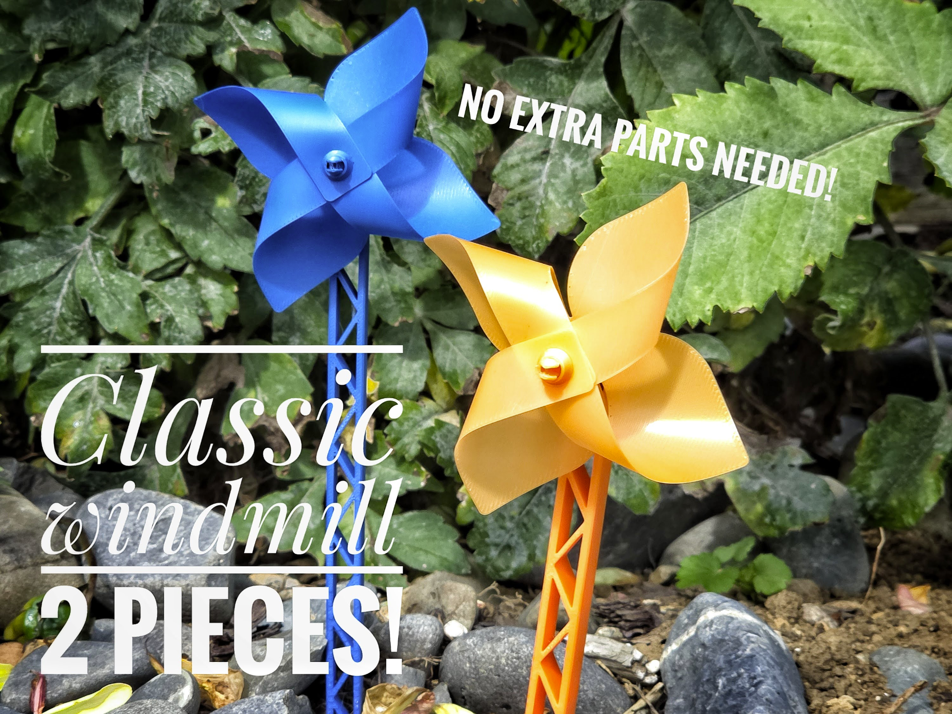 Classic Windmill | 2 Pieces, no extra parts!