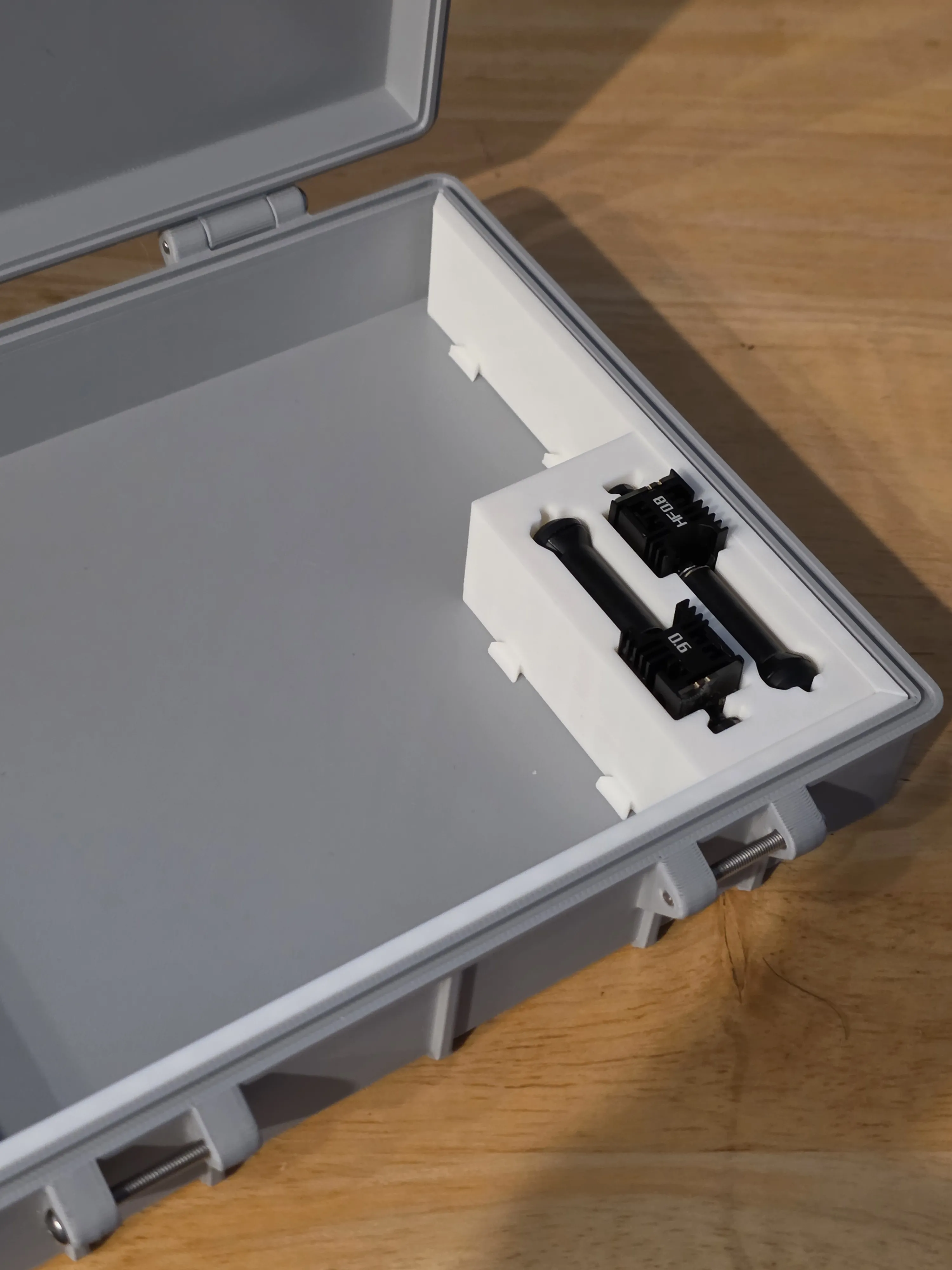 Photo illustrating the insatllation of the first cutout insert at the bottom-right position