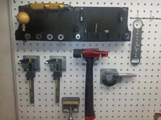 Reloading Organizer Pegboard, Lyman Case Prep Tool