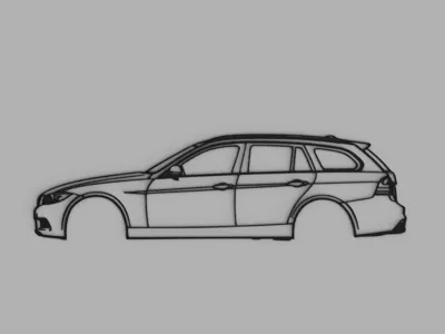 BMW E91 LCI Wall Art