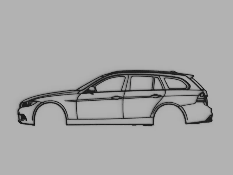 BMW E91 LCI Wall Art