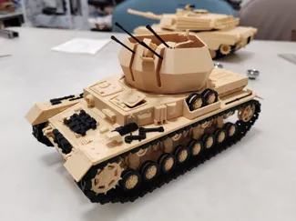 四号旋风防空车炮塔,拓竹四号坦克底盘改件 Flakpanzer IV Wirbelwind