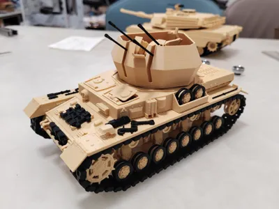 Flakpanzer IV Wirbelwind Turret, Bambu Lab Tank IV Chassis Modification